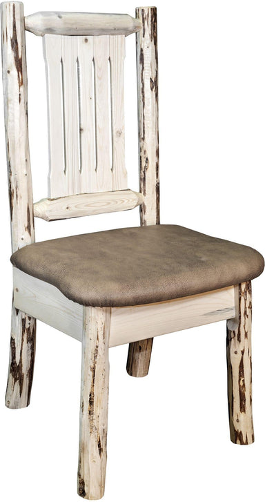 Montana Woodworks Montana Collection Side Chair with Upholstered Seat-Rustic Furniture Marketplace