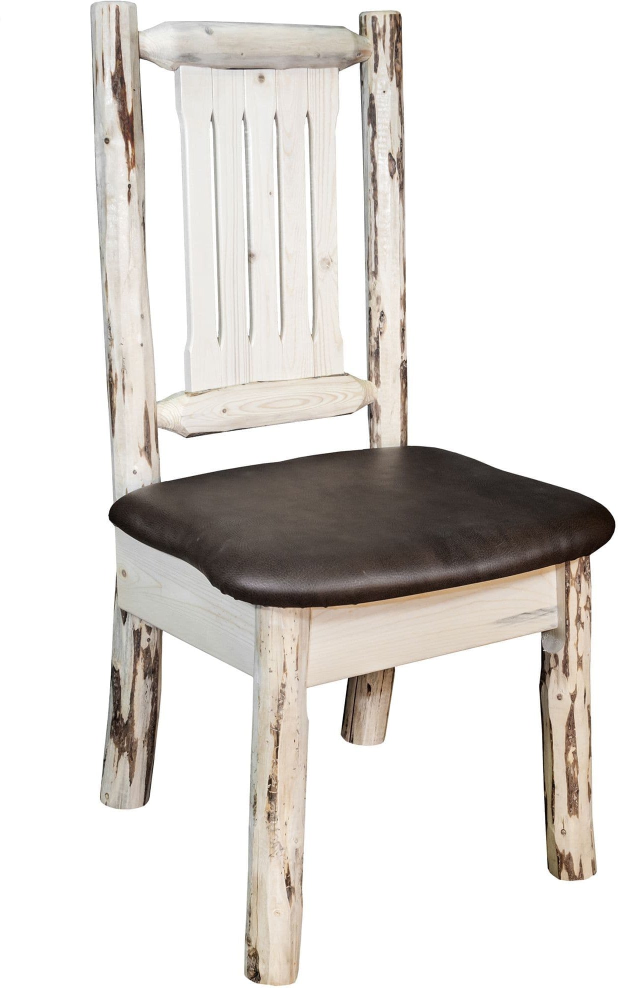 Montana Woodworks Montana Collection Side Chair with Upholstered Seat-Rustic Furniture Marketplace