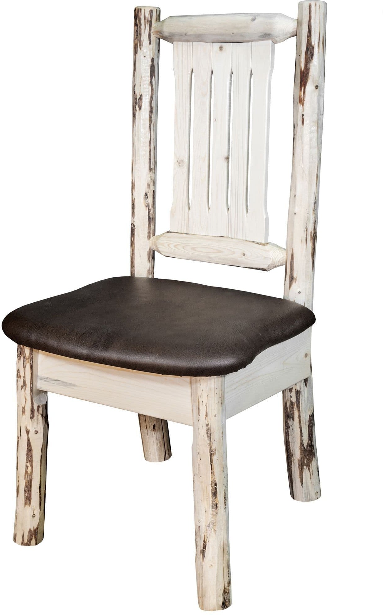 Montana Woodworks Montana Collection Side Chair with Upholstered Seat-Rustic Furniture Marketplace