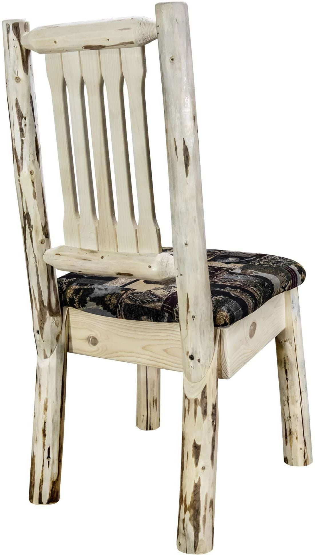 Montana Woodworks Montana Collection Side Chair with Upholstered Seat-Rustic Furniture Marketplace