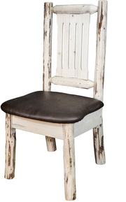 Montana Woodworks Montana Collection Side Chair with Upholstered Seat-Rustic Furniture Marketplace