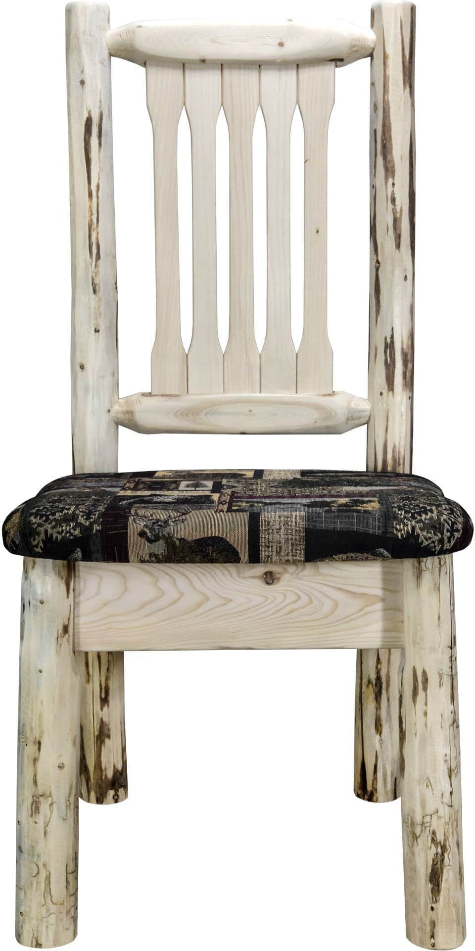 Montana Woodworks Montana Collection Side Chair with Upholstered Seat-Rustic Furniture Marketplace