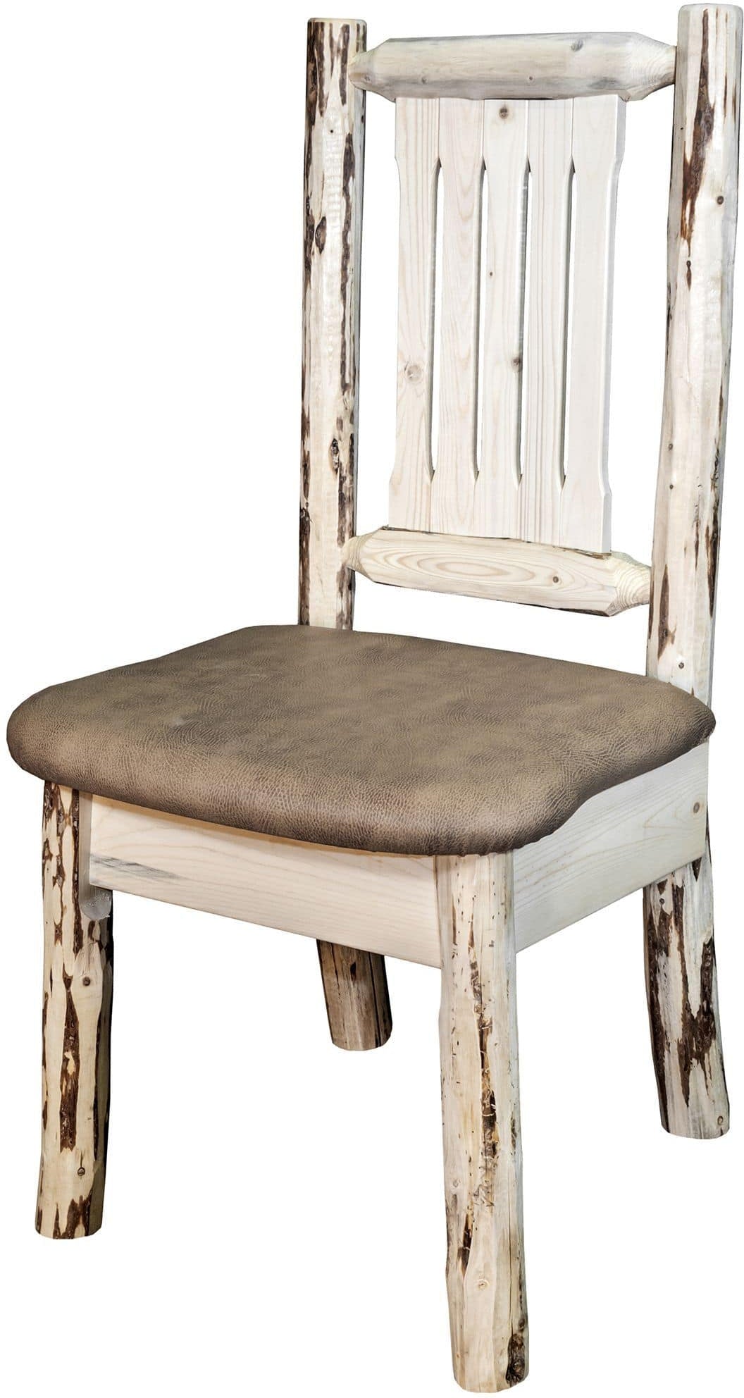 Montana Woodworks Montana Collection Side Chair with Upholstered Seat-Rustic Furniture Marketplace