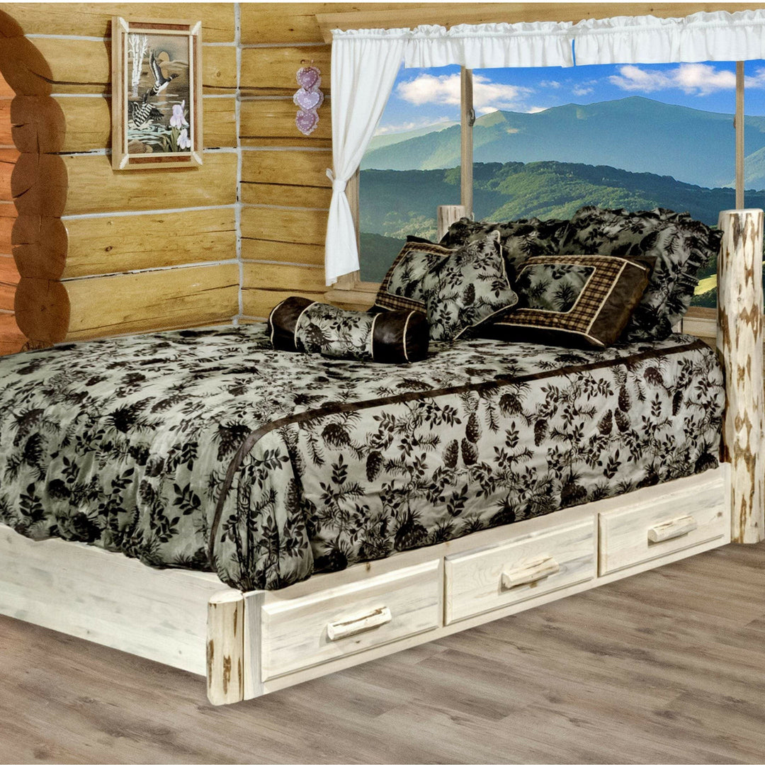 Montana Woodworks Montana Collection Twin Storage Platform Bed-Rustic Furniture Marketplace