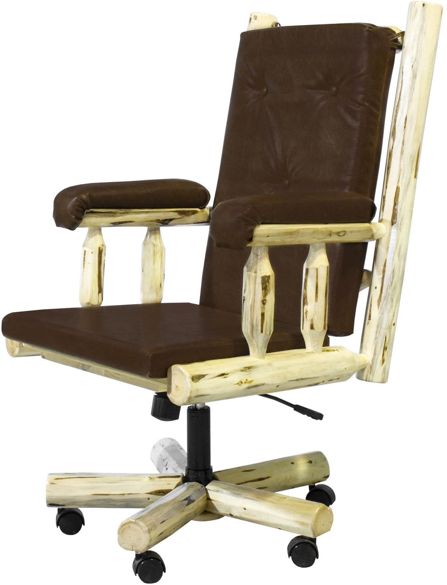 Montana Woodworks Montana Collection Upholstered Office Chair-Rustic Furniture Marketplace