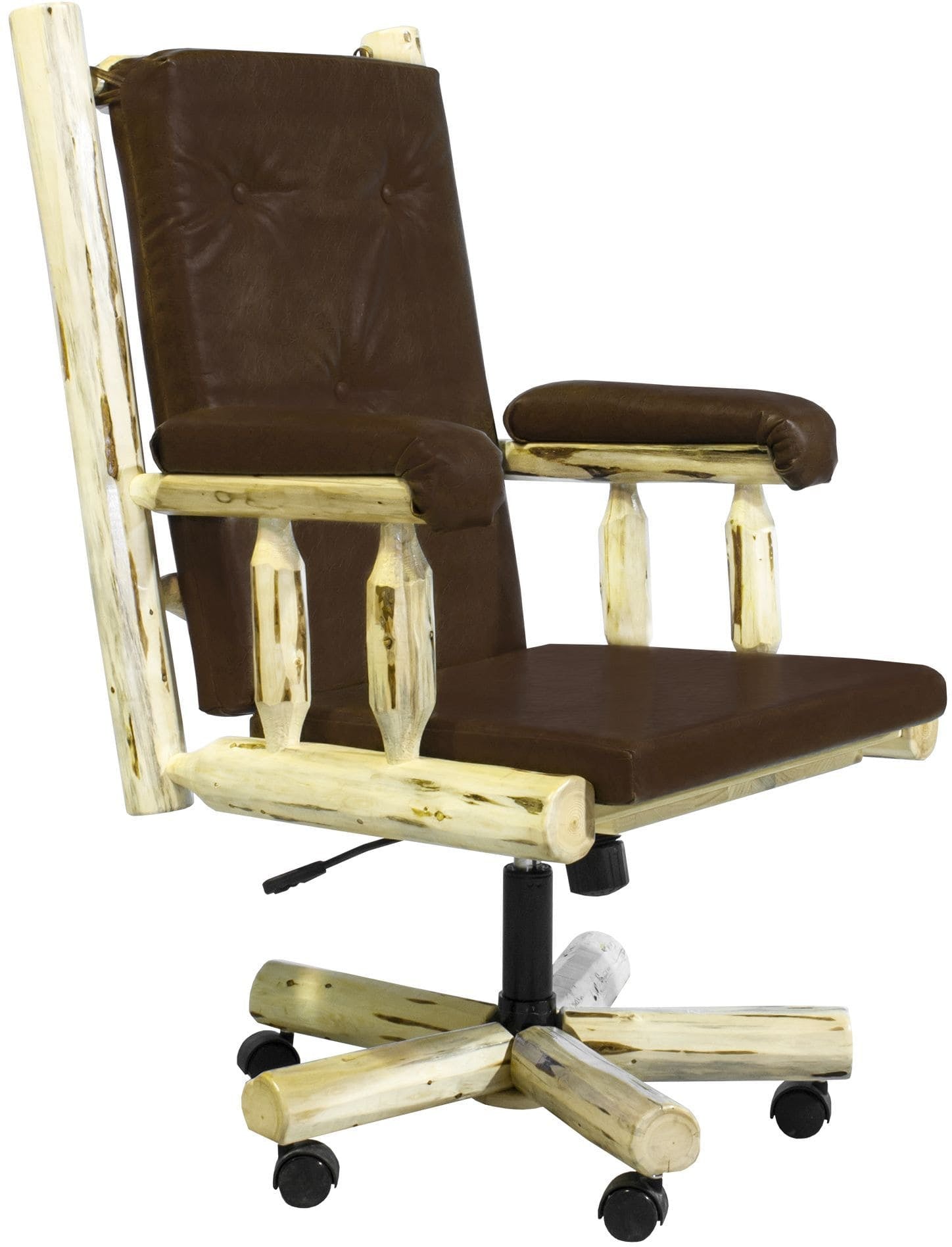 Montana Woodworks Montana Collection Upholstered Office Chair-Rustic Furniture Marketplace