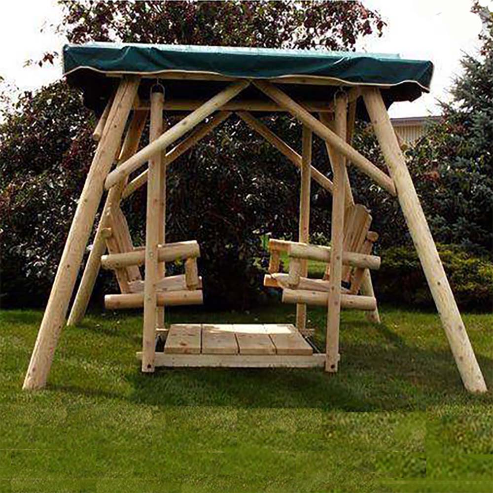Moon Valley Rustic Double Glider Swing-Rustic Furniture Marketplace