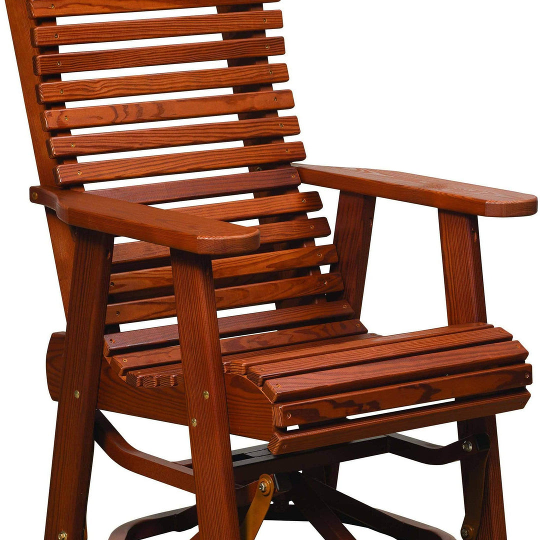 Nature’s Lawn & Patio 33" Swivel Glider Chair-Rustic Furniture Marketplace