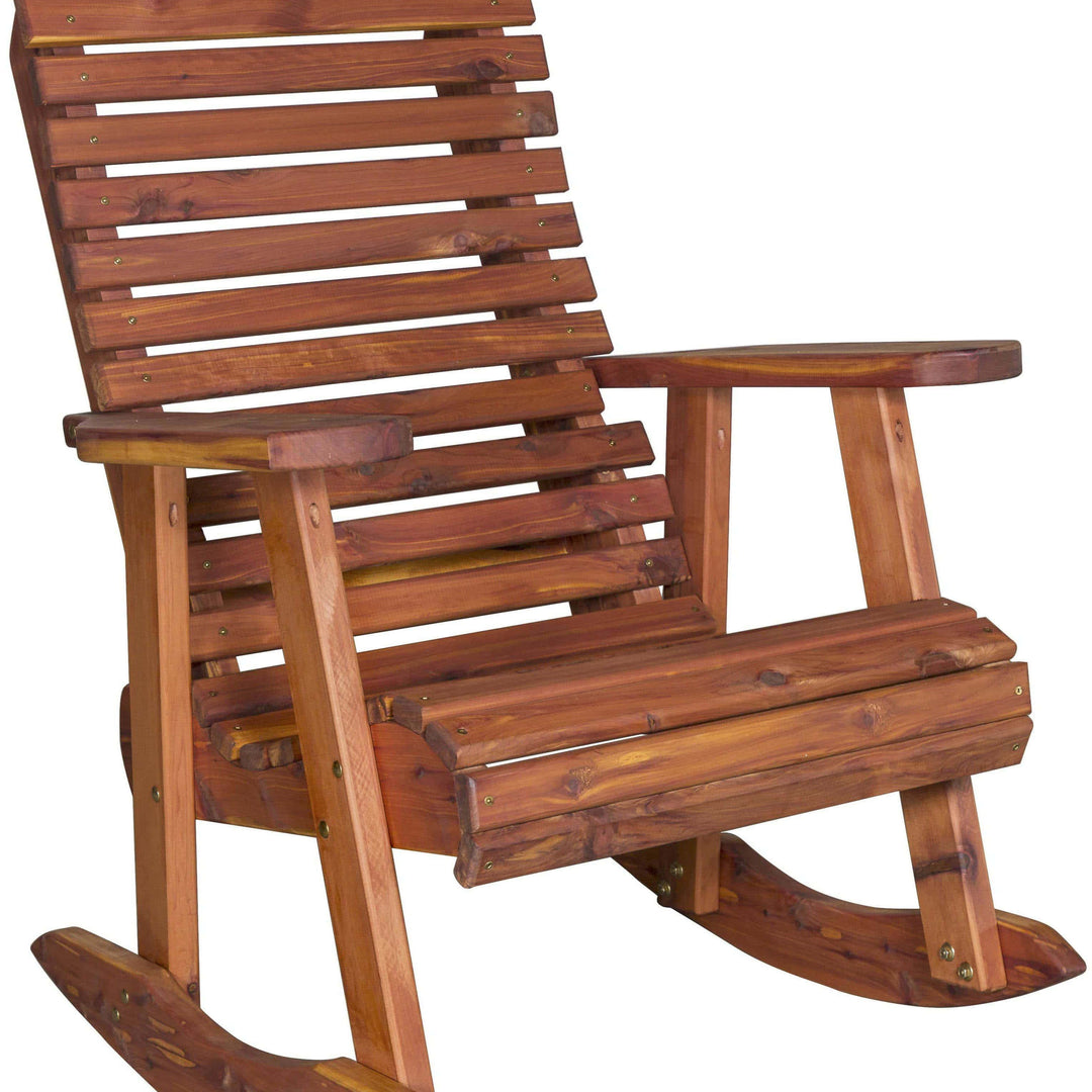 Nature’s Lawn & Patio 34" Outdoor Rocking Chair-Rustic Furniture Marketplace