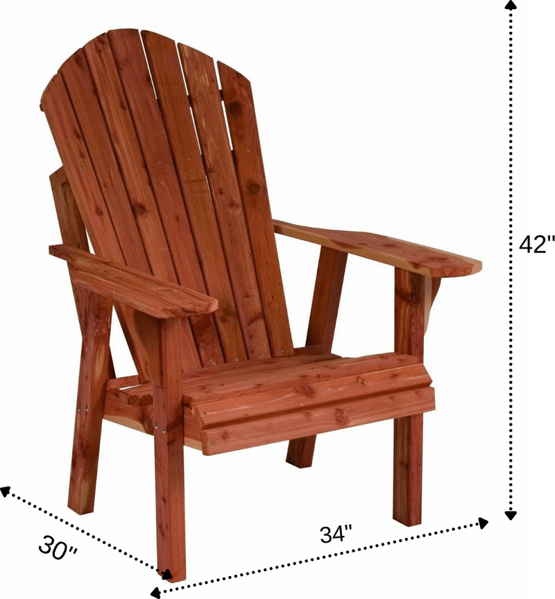 Nature’s Lawn & Patio 34" Wood Adirondack Chair-Rustic Furniture Marketplace