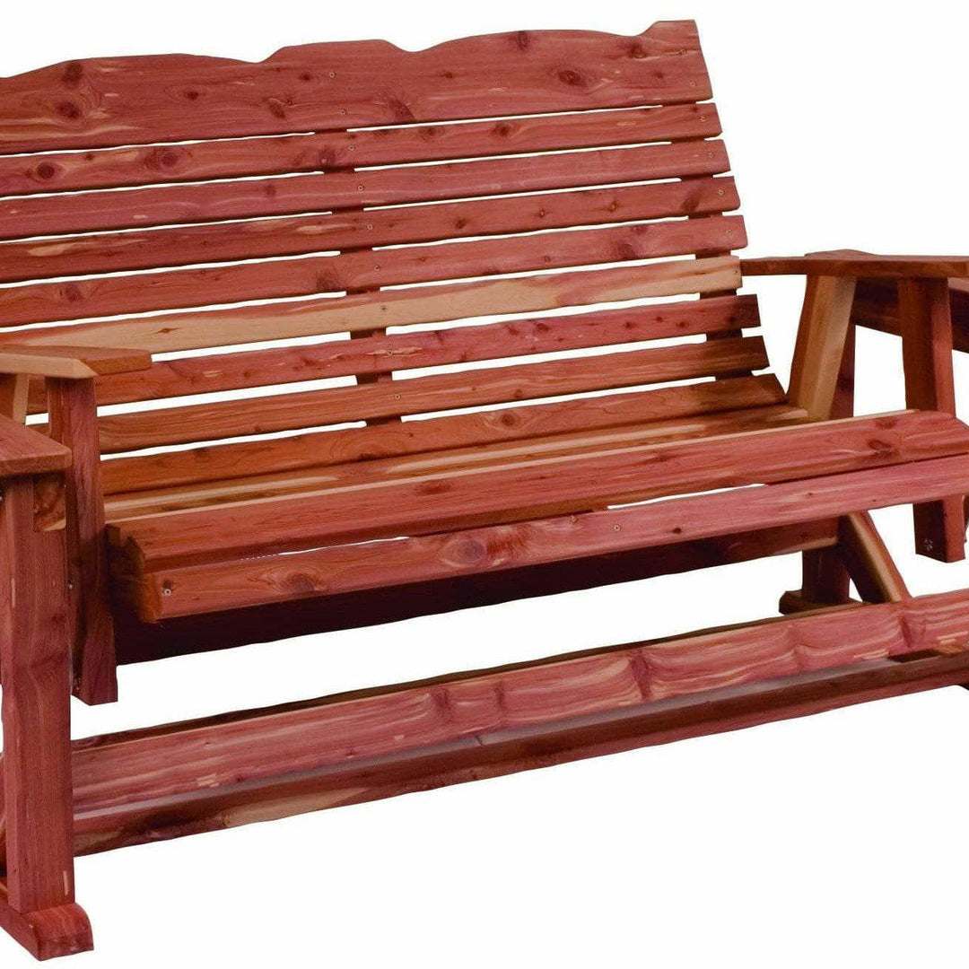 Nature’s Lawn & Patio 4' Outdoor Glider Bench-Rustic Furniture Marketplace