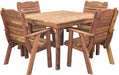 Nature’s Lawn & Patio 48" Wood Dining Table Set-Rustic Furniture Marketplace