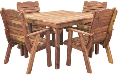 Nature’s Lawn & Patio 48" Wood Dining Table Set-Rustic Furniture Marketplace