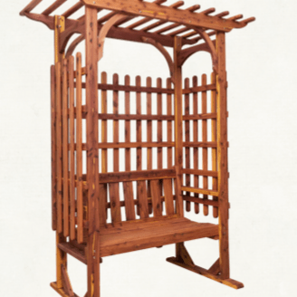 Nature’s Lawn & Patio Arbor with Bench-Rustic Furniture Marketplace