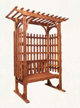 Nature’s Lawn & Patio Arbor with Bench — Rustic Furniture Marketplace
