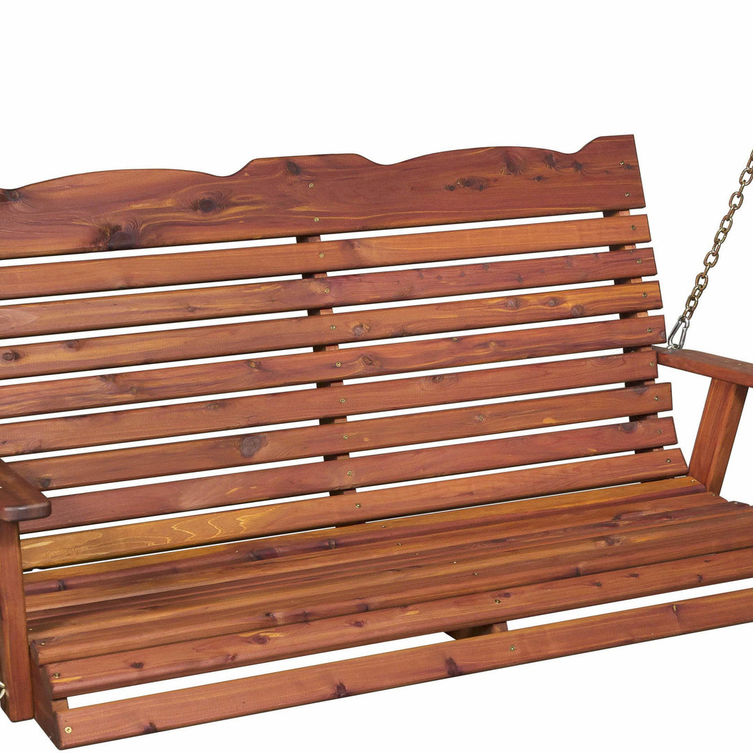 Nature’s Lawn & Patio Cedar Porch Swing-Rustic Furniture Marketplace