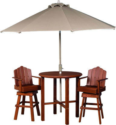 Nature’s Lawn & Patio Outdoor Wood Bistro Table Set-Rustic Furniture Marketplace