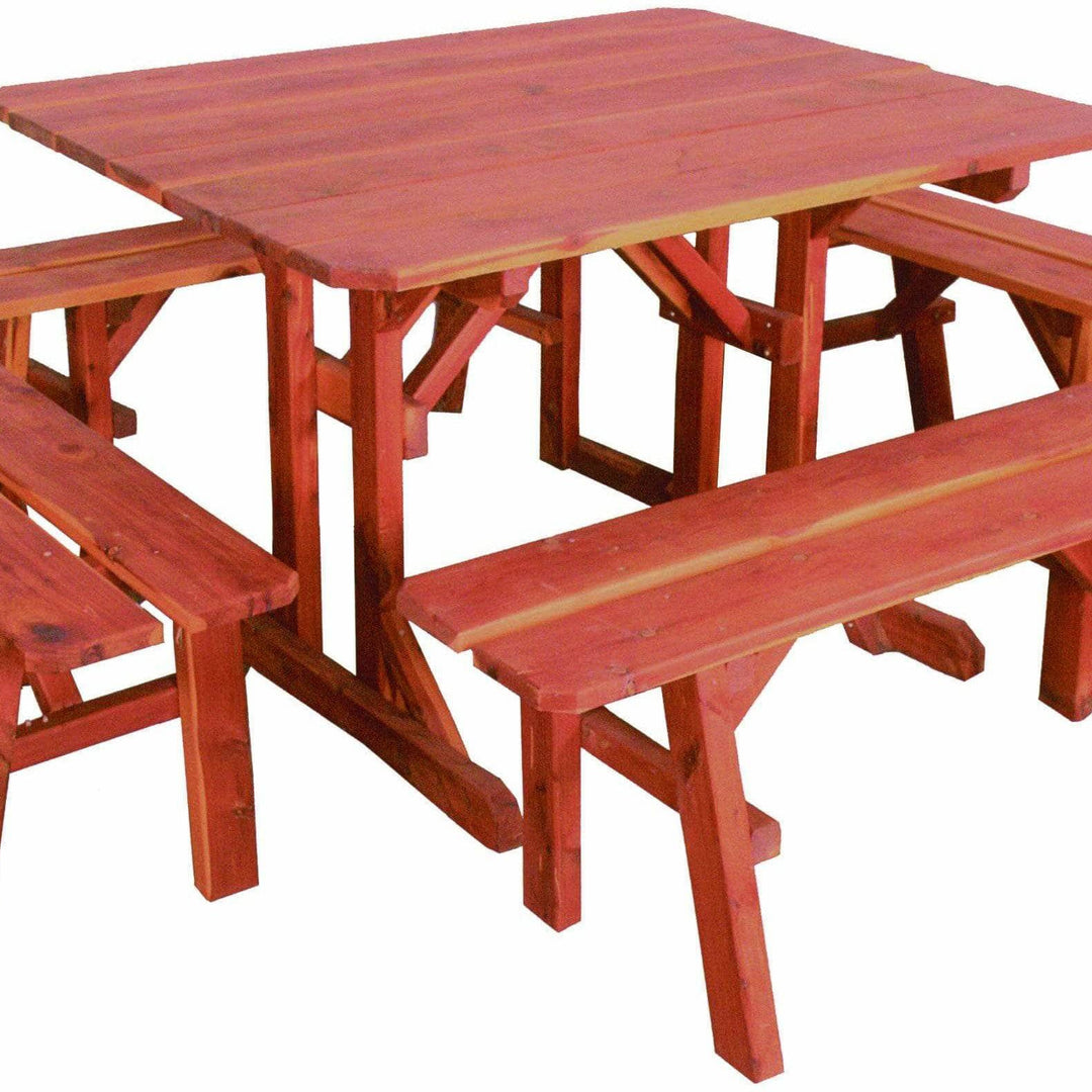 Nature’s Lawn & Patio Picnic Table with 4 Benches-Rustic Furniture Marketplace