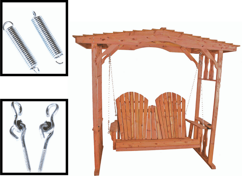 Nature’s Lawn & Patio Swing with Arbor-Rustic Furniture Marketplace