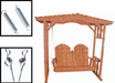 Nature’s Lawn & Patio Swing with Arbor-Rustic Furniture Marketplace