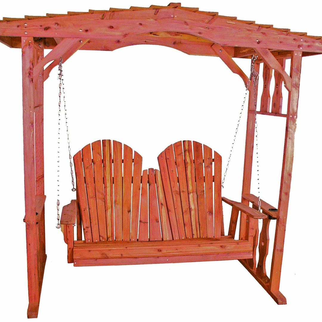 Nature’s Lawn & Patio Swing with Arbor-Rustic Furniture Marketplace