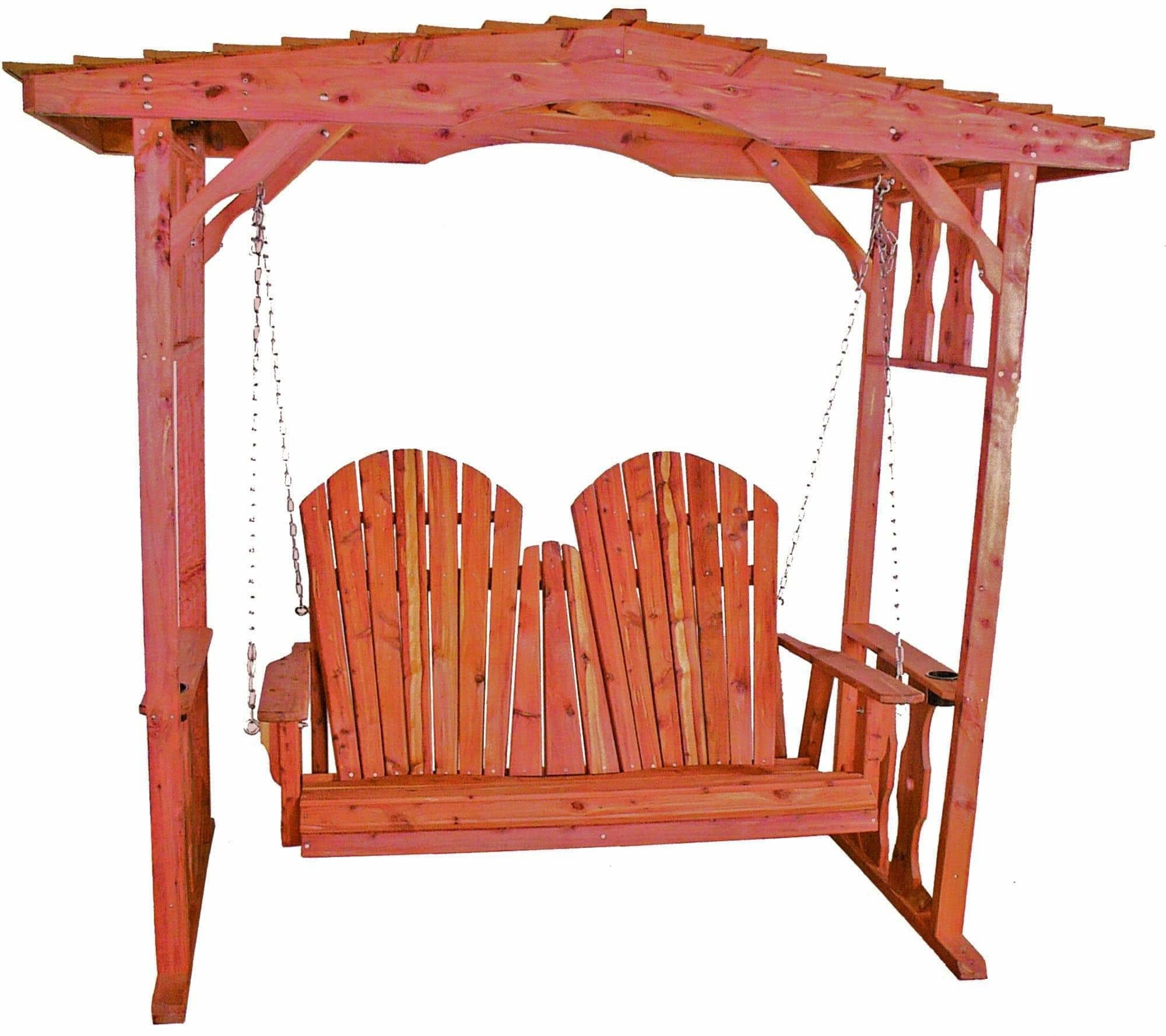 Nature’s Lawn & Patio Swing with Arbor-Rustic Furniture Marketplace