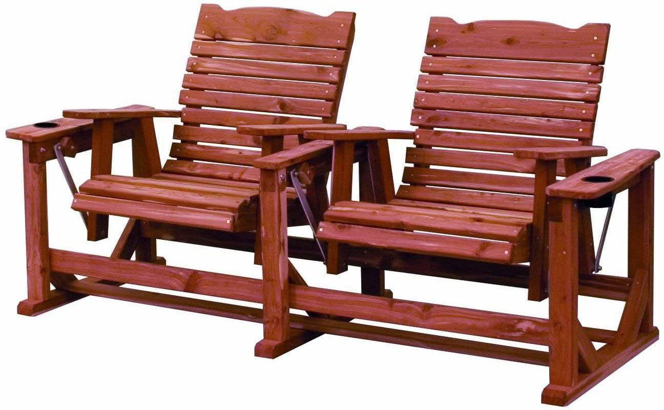 Nature’s Lawn & Patio Wood Adirondack Settee-Rustic Furniture Marketplace