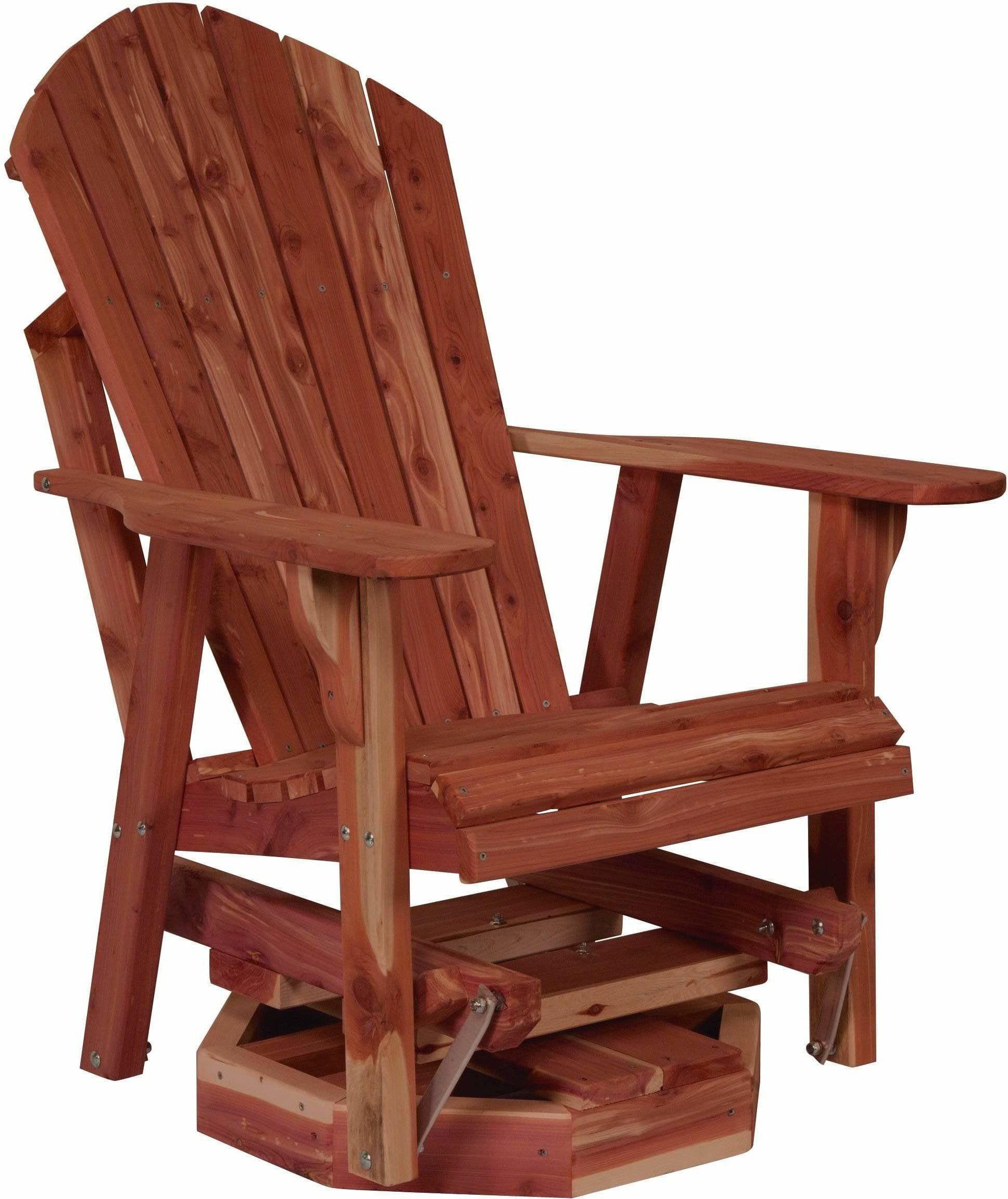 Nature’s Lawn & Patio Wood Adirondack Swivel Glider-Rustic Furniture Marketplace