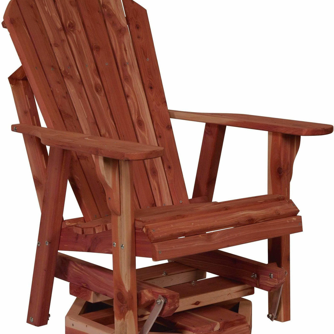 Nature’s Lawn & Patio Wood Adirondack Swivel Glider-Rustic Furniture Marketplace
