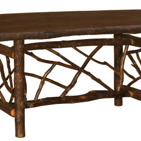 Fireside Lodge Hickory Rectangular Twig Lodge Dining Table-Rustic Furniture Marketplace