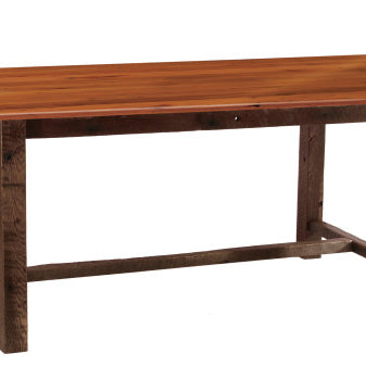 Fireside Lodge Barnwood Rectangular Farmhouse Dining Table-Rustic Furniture Marketplace