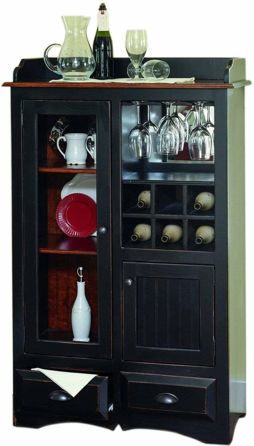 Peachey & Company Cabinet with Wine Storage-Rustic Furniture Marketplace