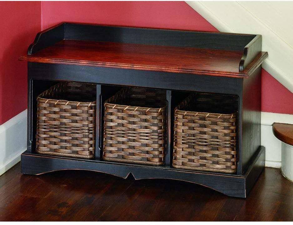 Peachey & Company Multiple Cubby Hall Bench-Rustic Furniture Marketplace