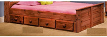 Pine Crafter Furniture Four-Drawer Under Bed Unit-Rustic Furniture Marketplace