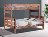 Pine Crafter Furniture Full Over Full Bunk Bed-Rustic Furniture Marketplace