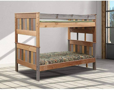 Pine Crafter Furniture Full Over Full Stackable Bunk Bed with Trundle Unit-Rustic Furniture Marketplace
