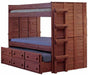 Pine Crafter Furniture Twin Over Twin Bunk Bed with Trundle-Rustic Furniture Marketplace
