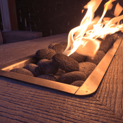 THE OUTDOOR PLUS Carson Wood Grain Fire Pit-Rustic Furniture Marketplace