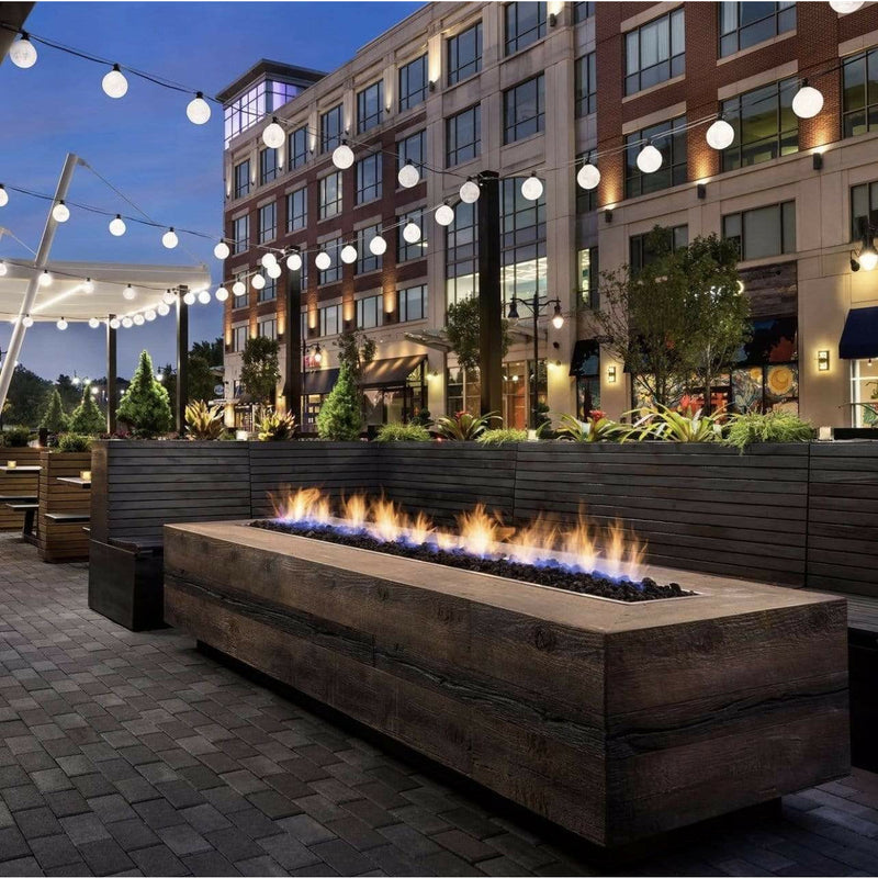 THE OUTDOOR PLUS Catalina Wood Grain Fire Pit-Rustic Furniture Marketplace