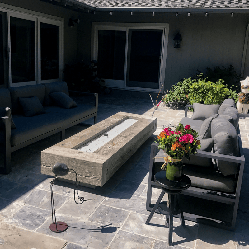 THE OUTDOOR PLUS Coronado Wood Grain Fire Pit-Rustic Furniture Marketplace