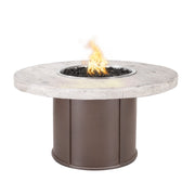 THE OUTDOOR PLUS Fresno 43" Steel and Wood Grain Fire Table-Rustic Furniture Marketplace