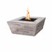THE OUTDOOR PLUS Plymouth Wood Grain Square Fire Pit-Rustic Furniture Marketplace