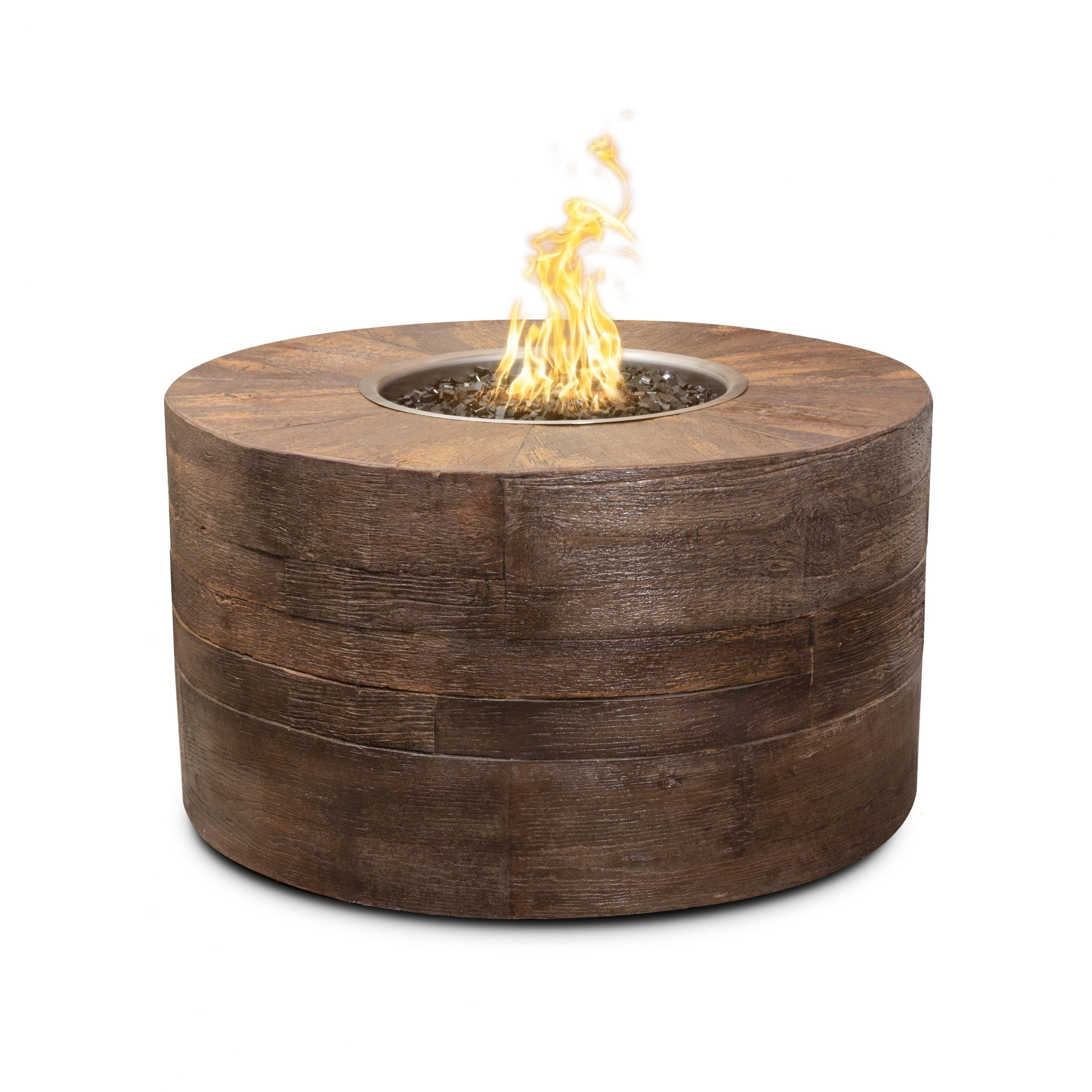 THE OUTDOOR PLUS Sequoia Wood Grain Fire Pit-Rustic Furniture Marketplace