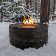 THE OUTDOOR PLUS Sequoia Wood Grain Fire Pit-Rustic Furniture Marketplace