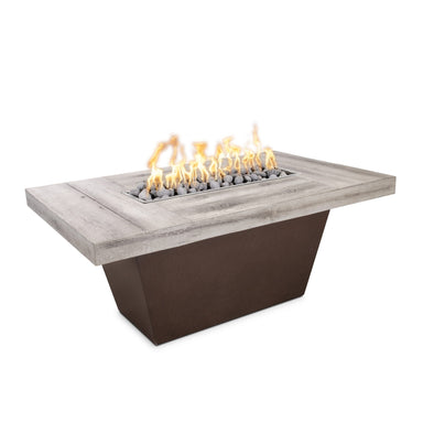 THE OUTDOOR PLUS Tacoma 48" Wood Grain and Steel Fire Pit-Rustic Furniture Marketplace