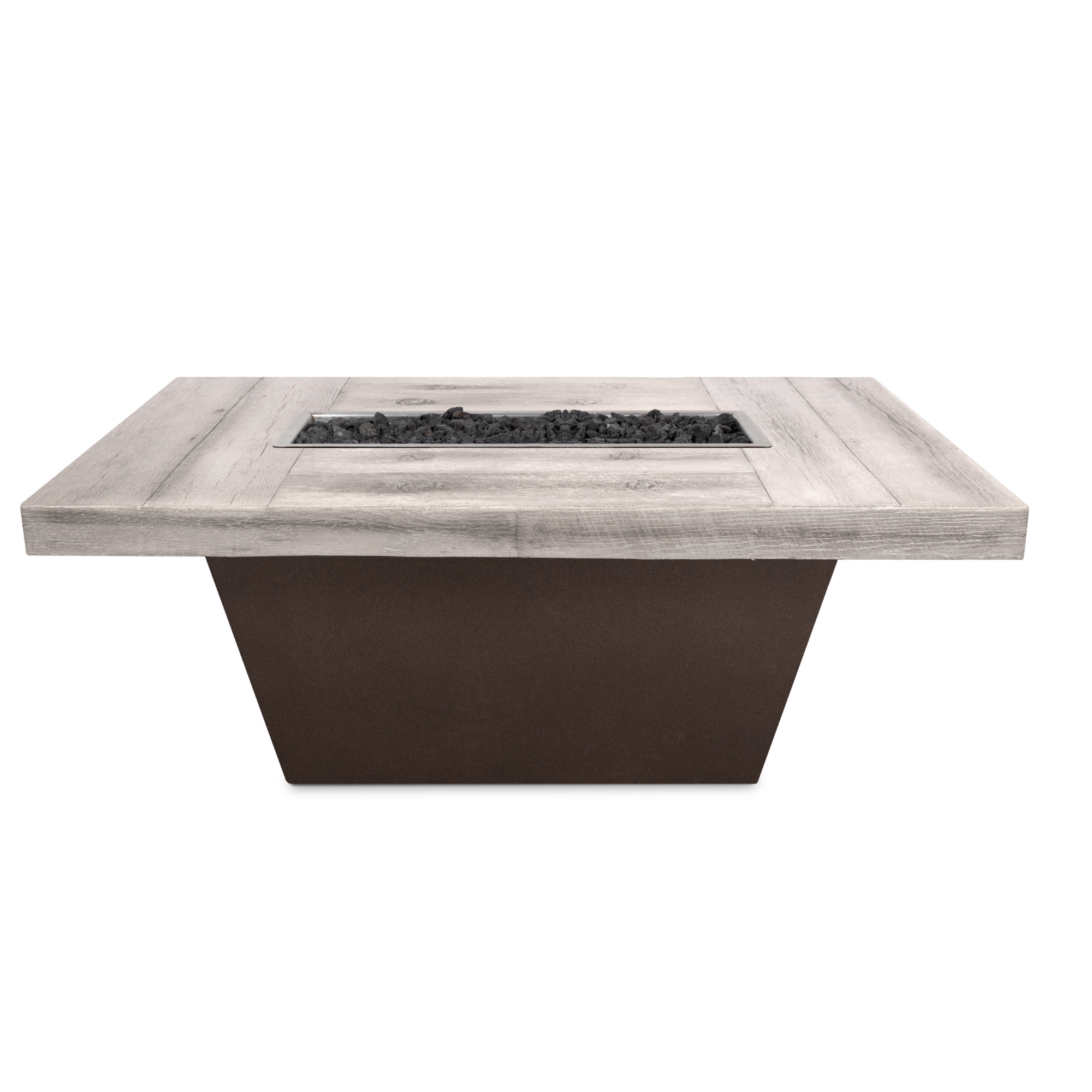 THE OUTDOOR PLUS Tacoma 48" Wood Grain and Steel Fire Pit-Rustic Furniture Marketplace