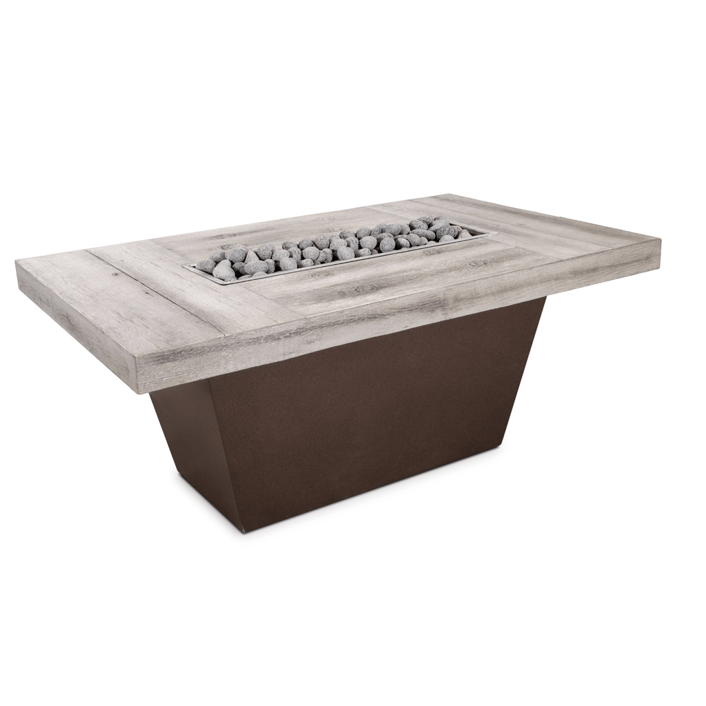THE OUTDOOR PLUS Tacoma 48" Wood Grain and Steel Fire Pit-Rustic Furniture Marketplace