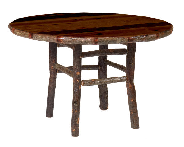 Fireside Lodge Hickory Round Dining Table-Rustic Furniture Marketplace