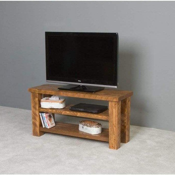 Viking Log Barnwood 48" Open TV Stand-Rustic Furniture Marketplace