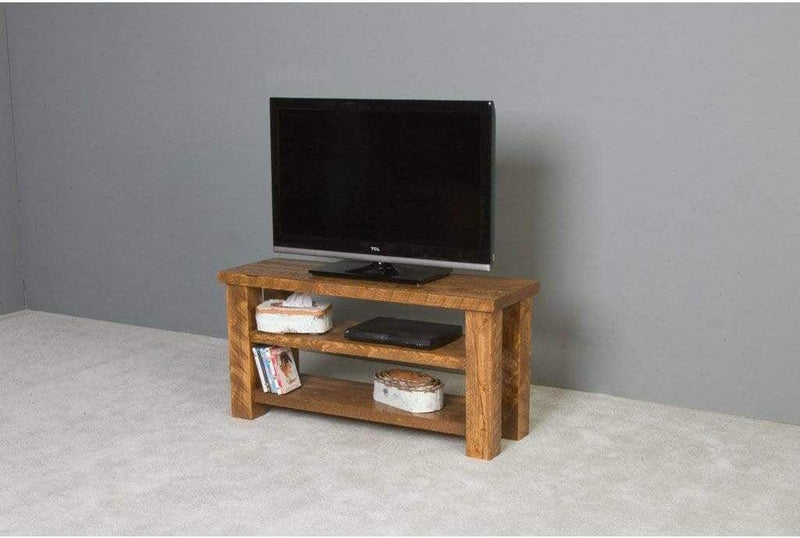 Viking Log Barnwood 48" Open TV Stand-Rustic Furniture Marketplace